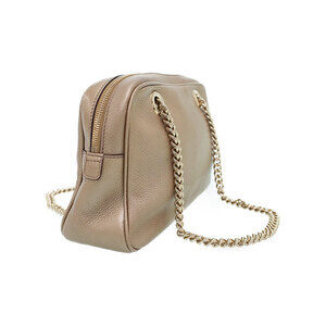 Gucci Shoulder Soho Leather Brown Chain Bag Double